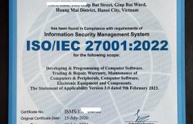 Cấp Chứng Nhận ISO 27001 hệ thống quản lý thông tin (ISMS)